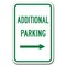 Signmission Additional Parking with Right Arrow 12inx18in Heavy Gauge Aluminums, A-1218 Parking Lots - Add Right A-1218 Parking Lot Signs - Add Right - alternate 1